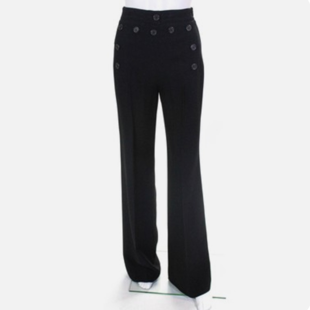 RARE Derek Lam Collection Sailor Flare Black Trouser Sz 0